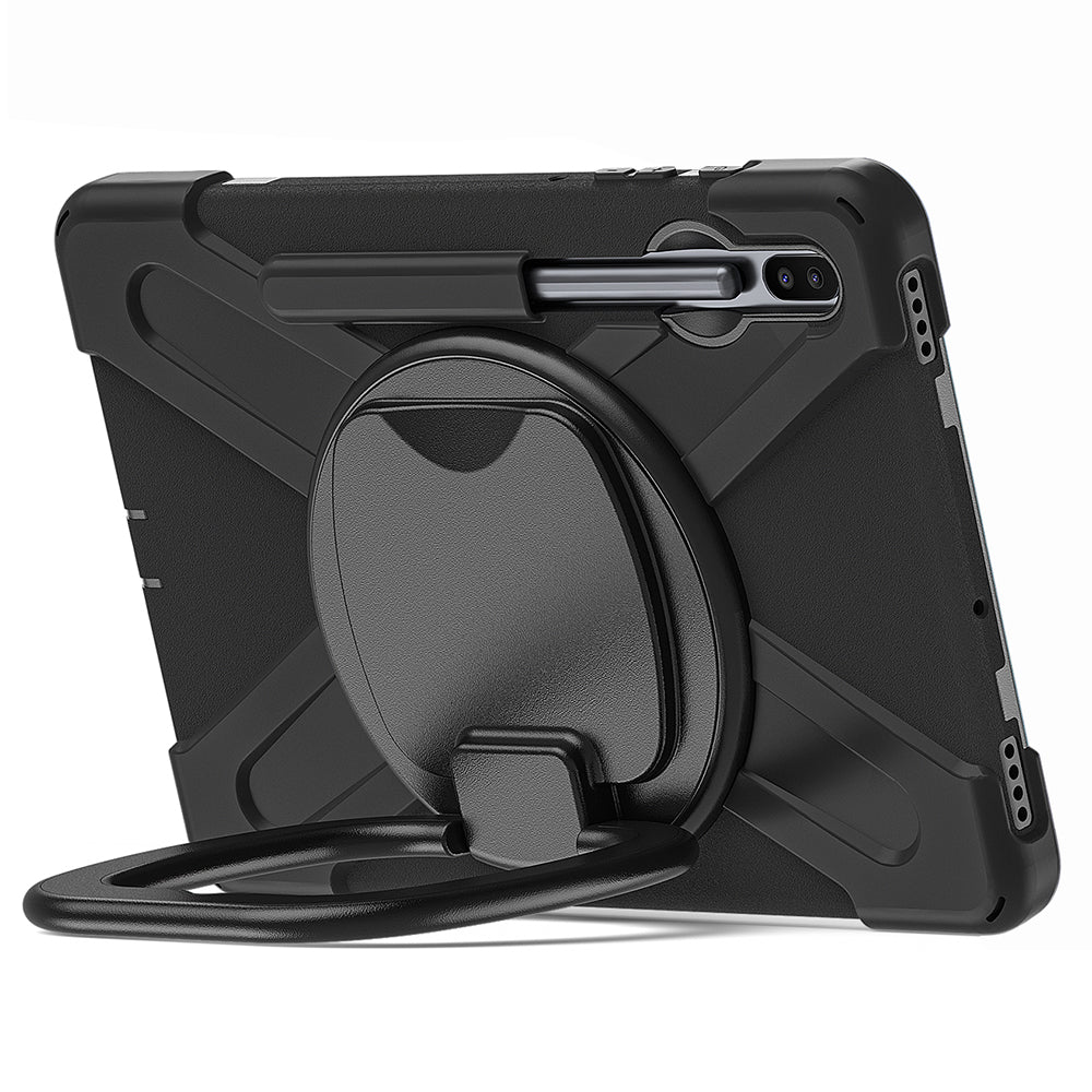 Rotary Kickstand Tablet Case for Samsung Galaxy Tab S6 T860 PC Silicone Tablet Cover with Shoulder Strap Rotary Kickstand Tablet Case for Samsung Galaxy Tab S6 T860 PC Silicone Tablet Cover with Shoulder Strap